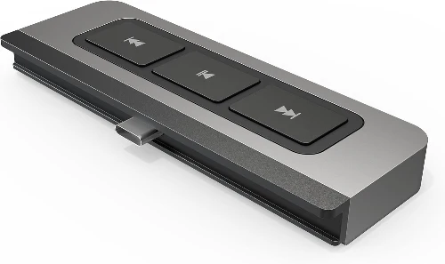 Hyper Hub USB C avec boutons de raccourci pour lecteur multimédia iPad, comprend HDMI 4K60Hz, USB-C 5 Gbit/s, USB-A 5 Gbit/s, lecteur de carte microSD/SD, prise casque 3,5 mm, divertissement sans fin