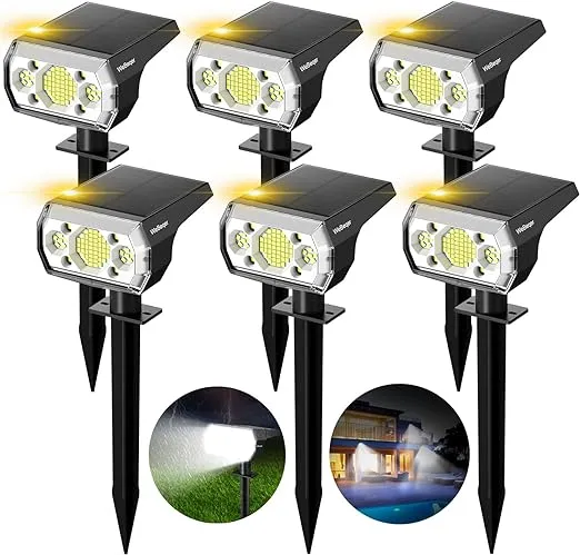 6 lampes solaires d'extérieur