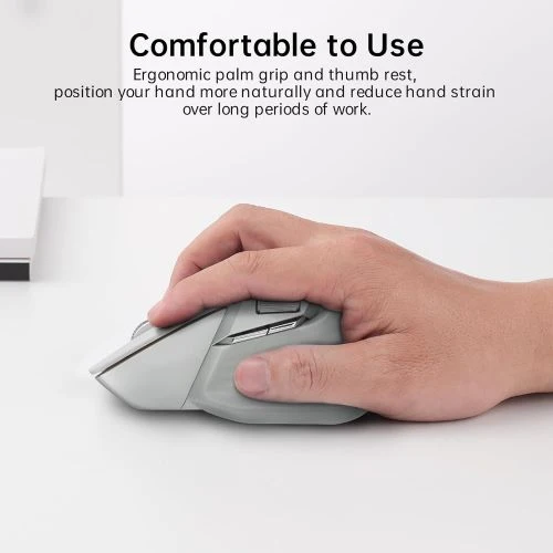 Rapoo MT760 Souris Bluetooth sans fil – Bluetooth 5.0/2,4 GHz Connexion multi-mode Souris d'ordinateur multi-appareils, technologie informatique M+ Cross, 11 boutons programmables