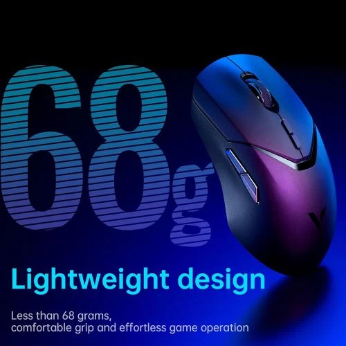 Rapoo VT9Pro Souris de jeu sans fil – Souris de jeu à capteur PAW 3398, 26 000 DPI, performance de qualité e-sport, temps de réponse de 1 ms, légère 68 g, 10 boutons programmables, longue durée de vie