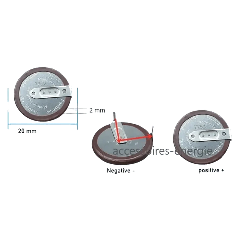 Batterie VL2020 Pattes à Souder 90°