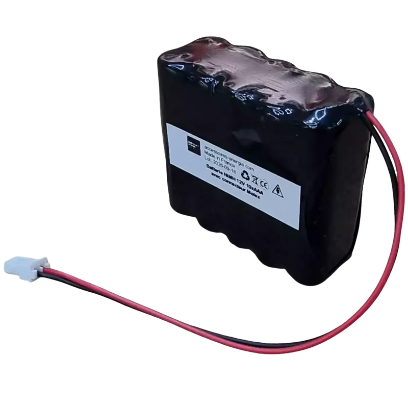 Batterie NiMH 12V 800mAh 10xAAA avec connecteur Molex