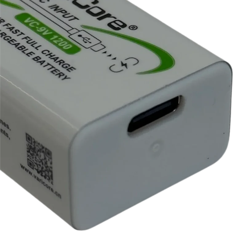Pile rechargeable 9V Lithium-ion USB-C 1200mAh – 6F22 Haute performance
