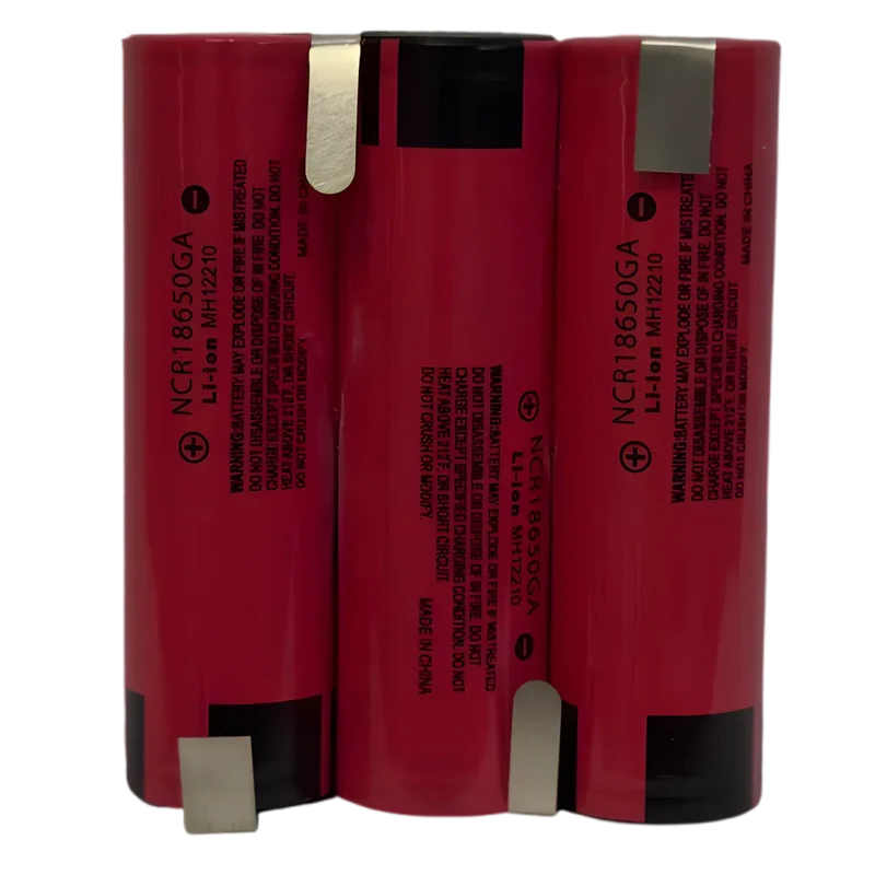 Batterie 3S1P Li-ion 10.8V / 12.6V 3.5Ah – 3x18650 avec pattes à souder