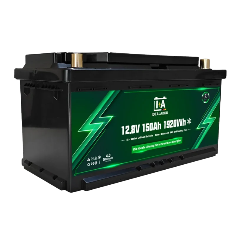 Batterie LiFePO4 12.8V 150Ah (1920Wh) IDEALAKKU IA-12-150H – Chauffage intégré & Bluetooth
