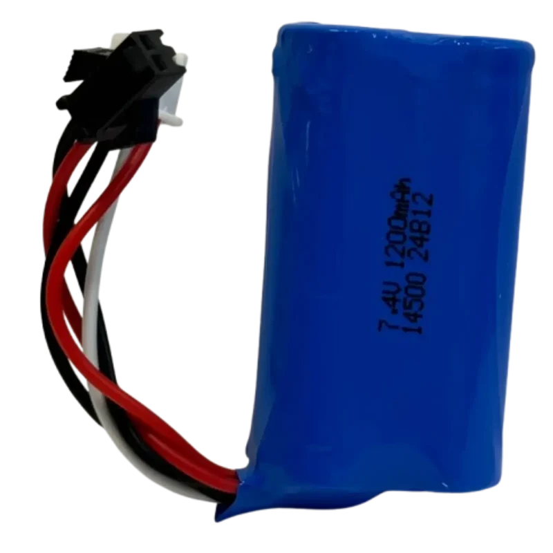 Accumulateur rechargeable 7,4V 1200mAh 2x14500 AA avec connecteurs SM/2P