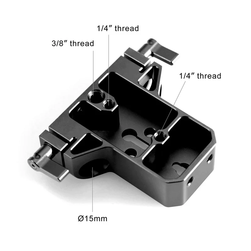 Base avec pince pour tiges 15mm
