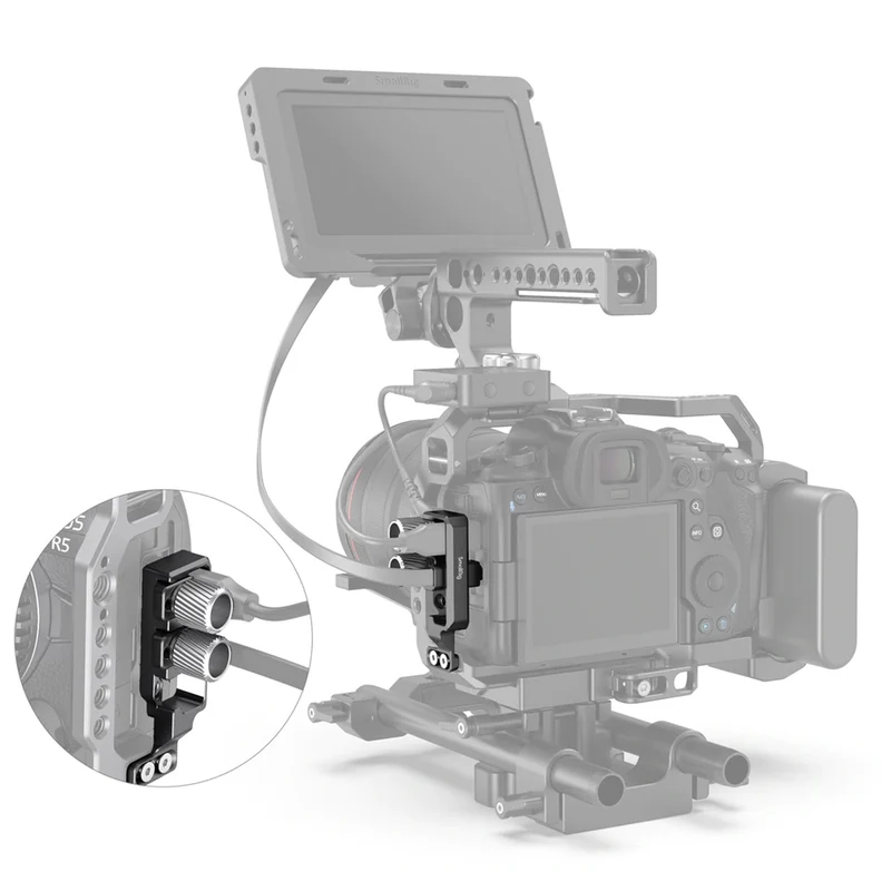 Pince pour câble HDMI et USB-C pour Canon EOS R5, R6