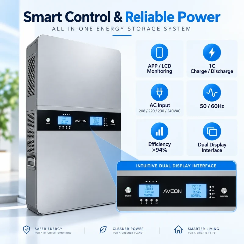Système de stockage d'énergie tout-en-un hors réseau de 5.12 kWh et 5 kW