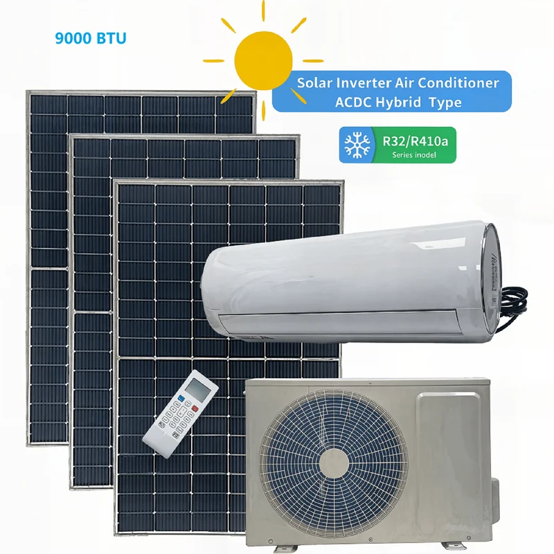 Climatiseur solaire hybride 9000 XNUMX BTU – Hors réseau et compatible réseau