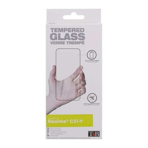 Protection intégrale en verre trempé pour Realme C21Y