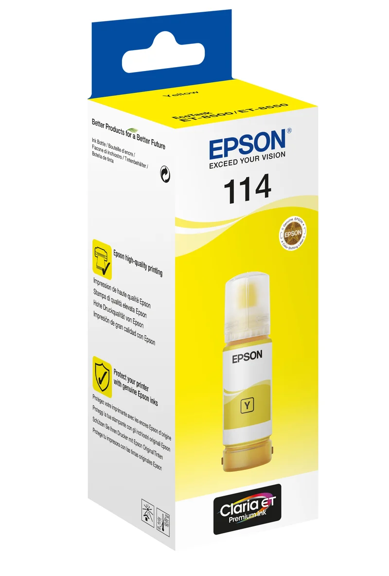 Epson 114 Original, Encre Jaune pour Imprimantes
