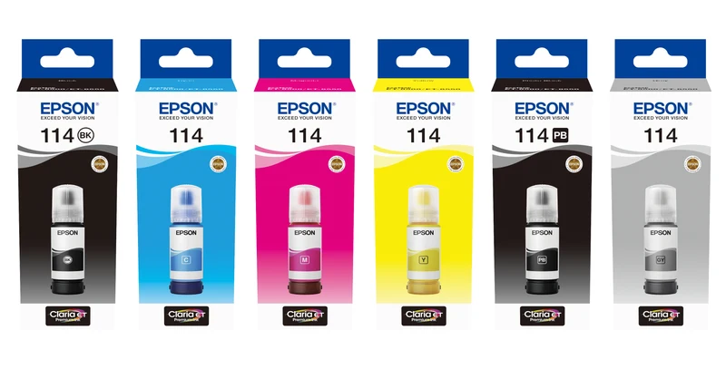 Epson 114 Original, Encre Jaune pour Imprimantes