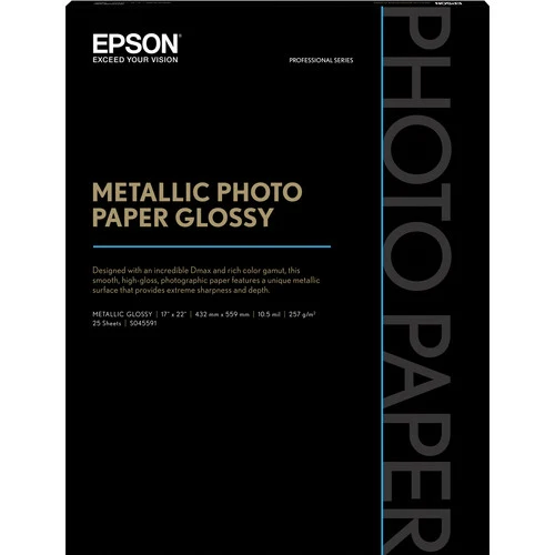 Papier Photo Métallisé Glacé 17x22po (25 Feuilles)