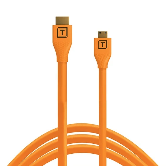 Câble TetherPro HDMI Mini à HDMI 2.0 (15pi/4.6m, Orange)