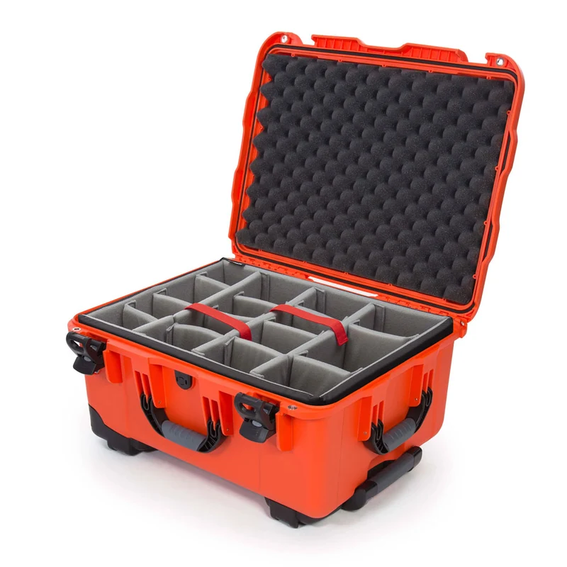 Valise Rigide à roulettes Nanuk 950 avec Séparateurs rembourrés (Orange)