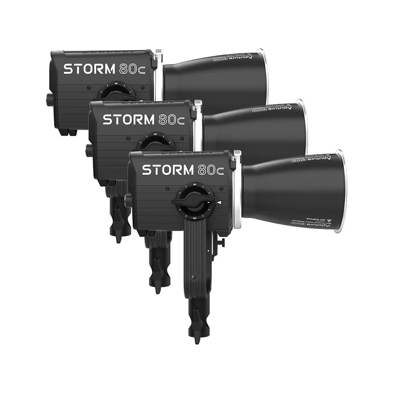 Ensemble 3 Lumières STORM 80c avec accessories