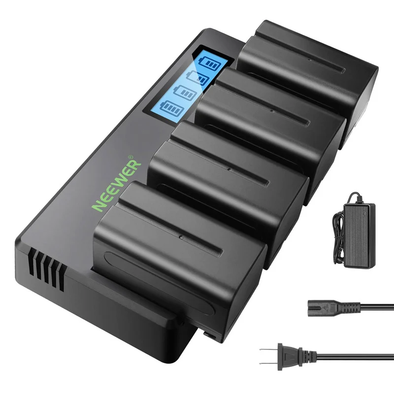 Chargeur quadruple avec 4 piles NP-F750