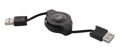 Câble USB-A mâle / USB-A femelle rétractable