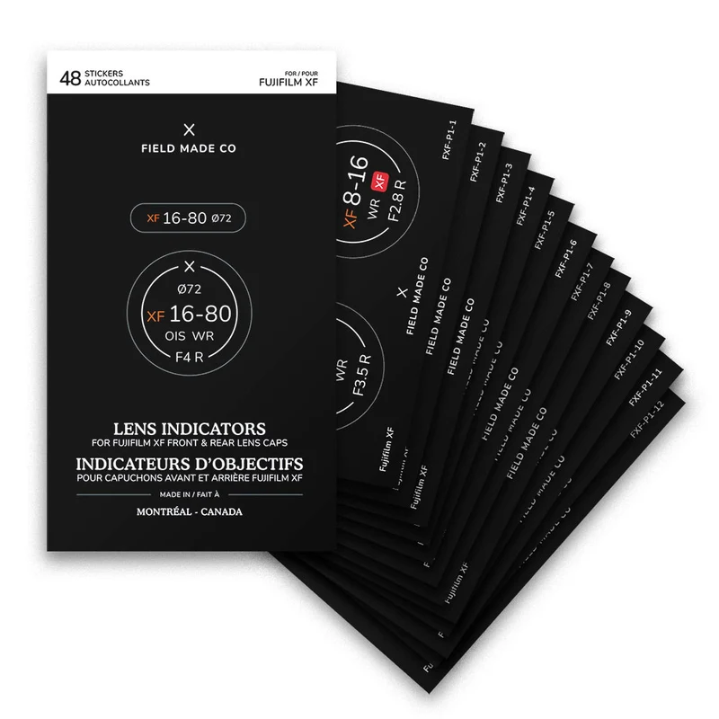 Indicateurs d'objectifs avant/arrière Fujifilm XF