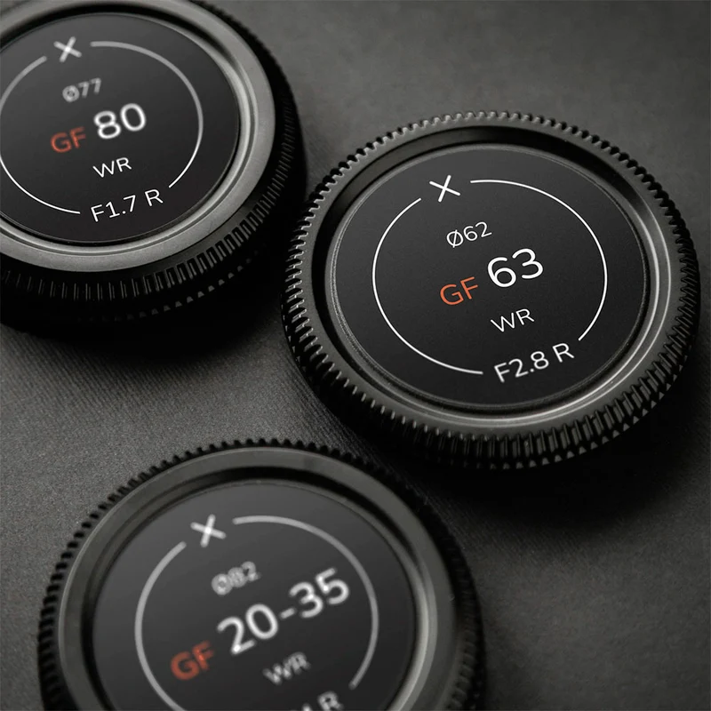 Indicateurs d'objectifs avant/arrière Fujifilm GF