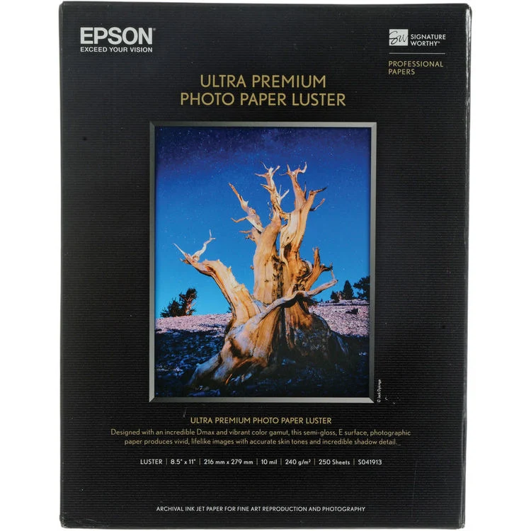 Papier Photo Ultra Haute Qualité Lustré 8.5x11po (250 Feuilles)
