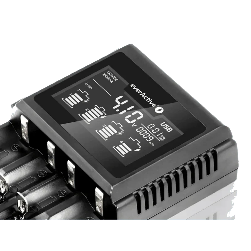 Chargeur pour 4 batteries Ni-Mh, Li-ion et LIFEPO4