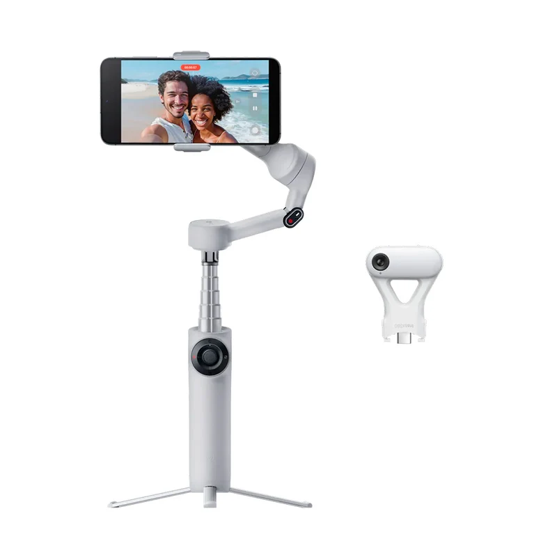 Stabilisateur pour téléphone Flow 2 avec Traqueur IA (Gris)