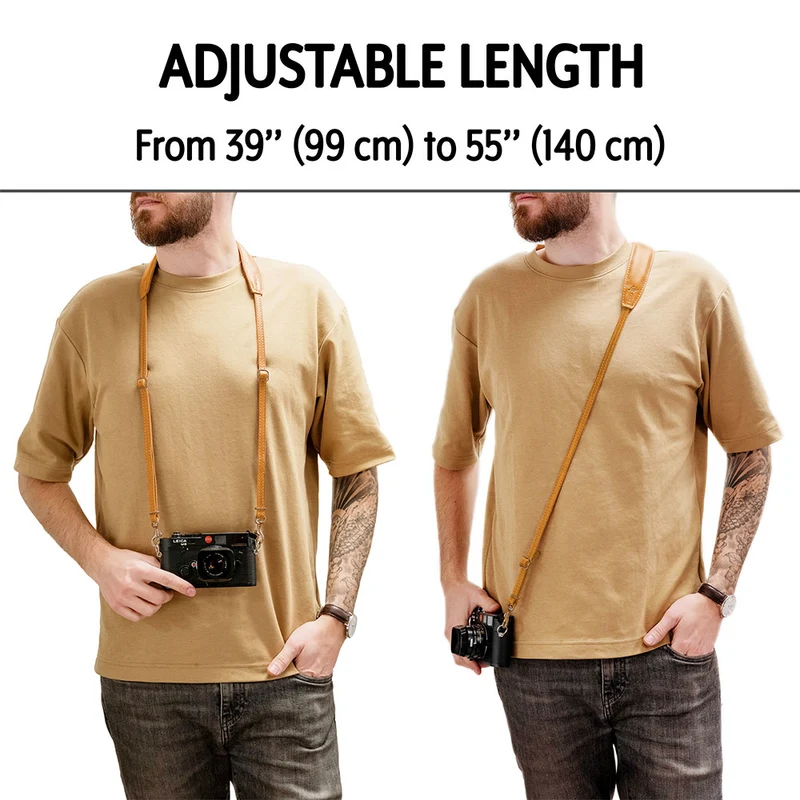 Courroie F11 39’’ à 55'' (Cuir Tan)