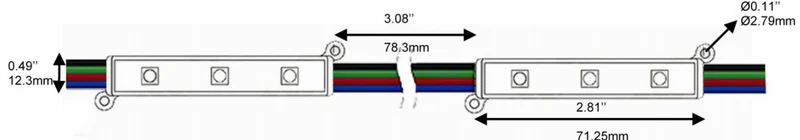 Module NTM-RGB-12V RGB pour intérieur/extérieur