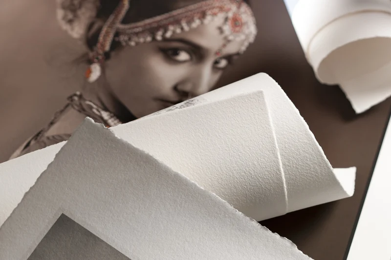 Papier Photo Rag Bords Frangés 17x22po (25 Feuilles)