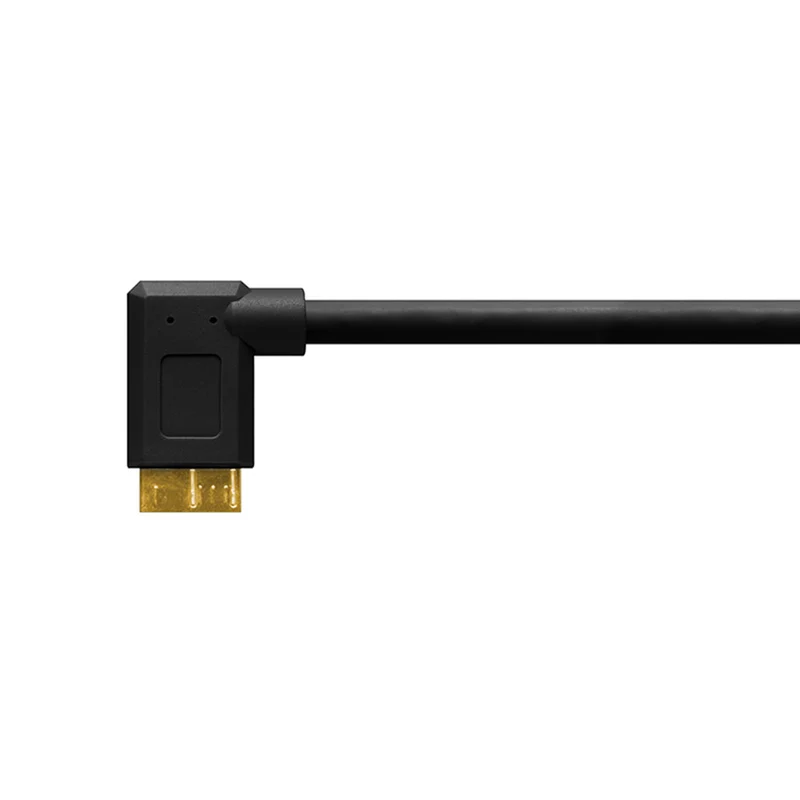 Câble TetherPro USB 3.0 à Micro-B à Angle Droit 15pi (Noir)