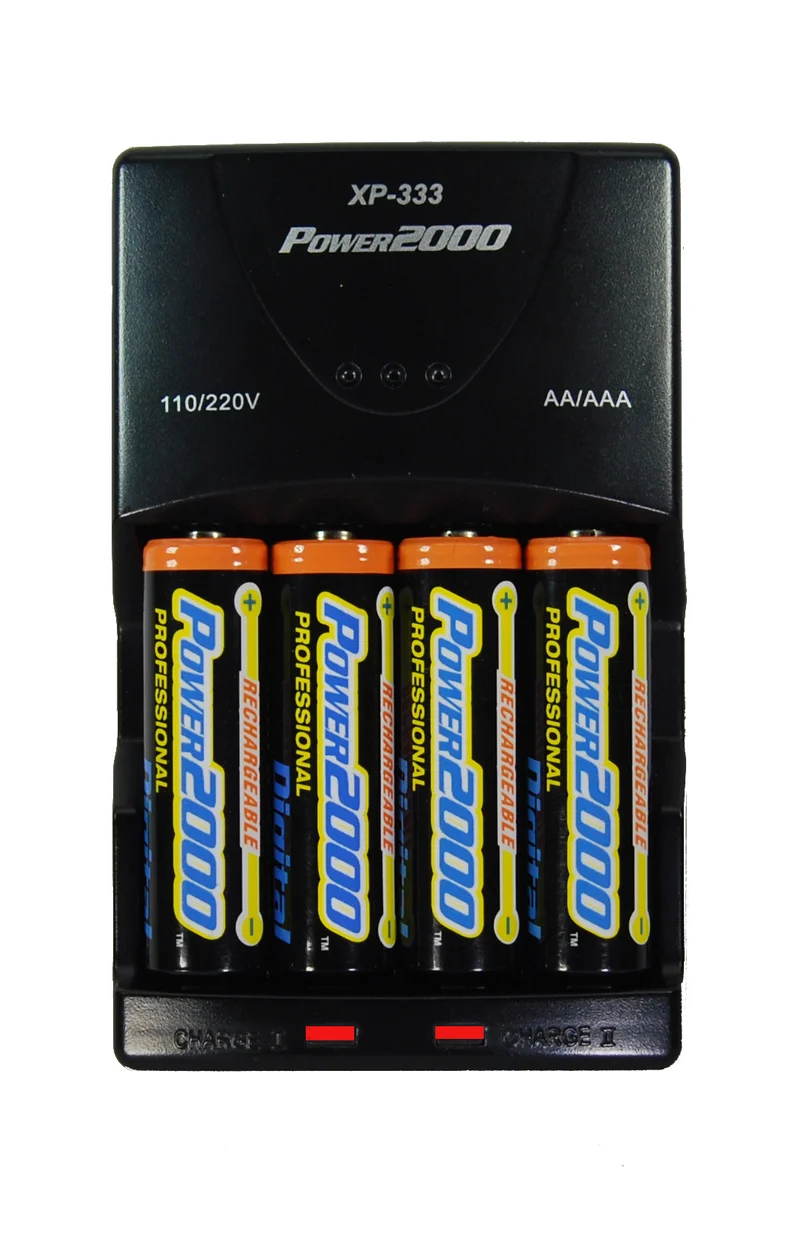 Power2000 Chargeur pour Piles AA, AAAXP-333 avec 4 Piles AA