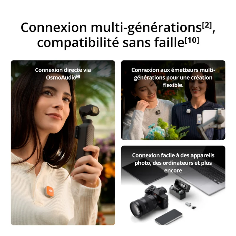Mic Mini 2 (2 TX + 1 RX Téléphone USB-C + Boîtier de recharge)