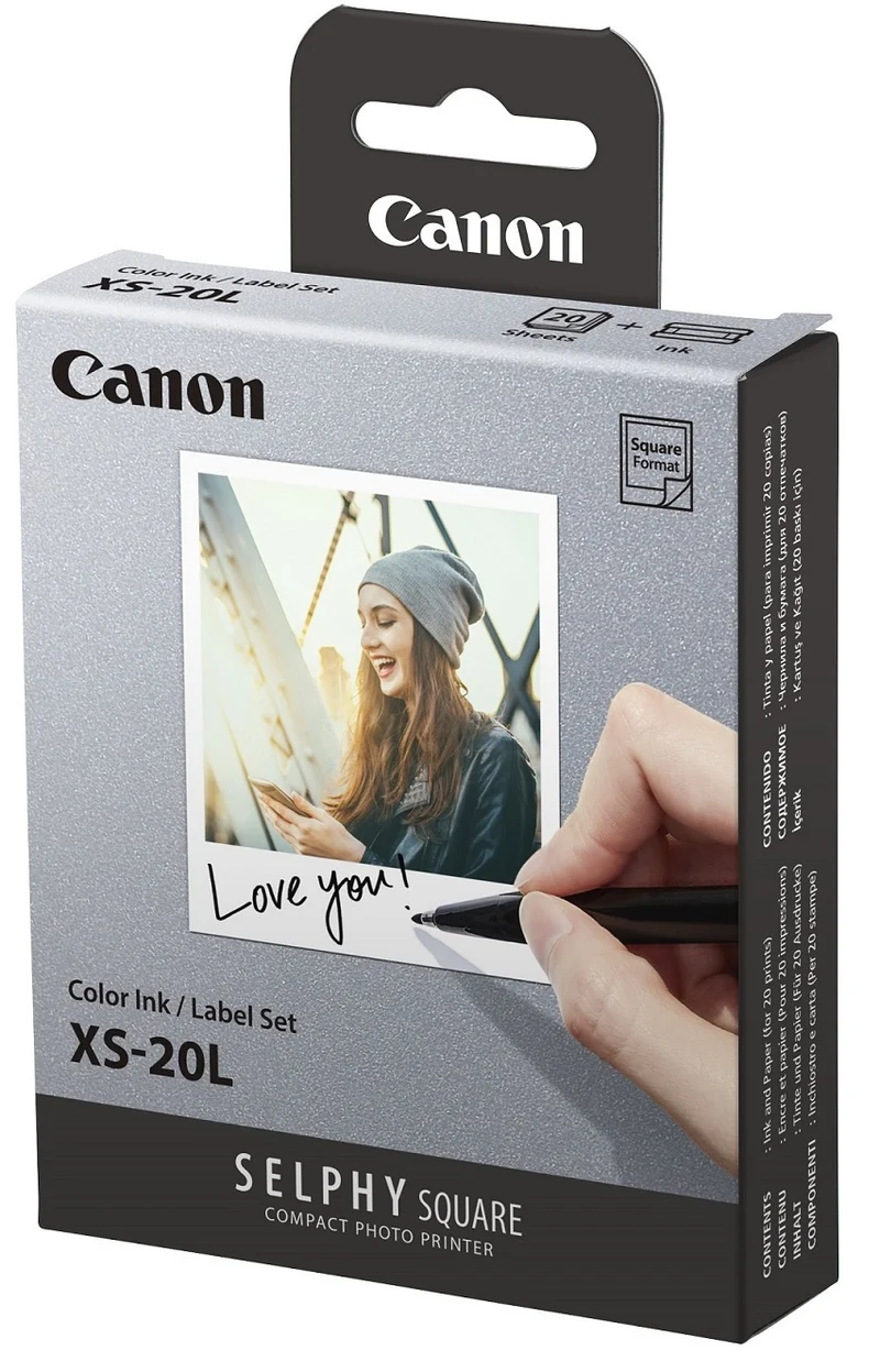 Ensemble Encre Couleur et Papier SELPHY XS-20L (20 Feuilles)