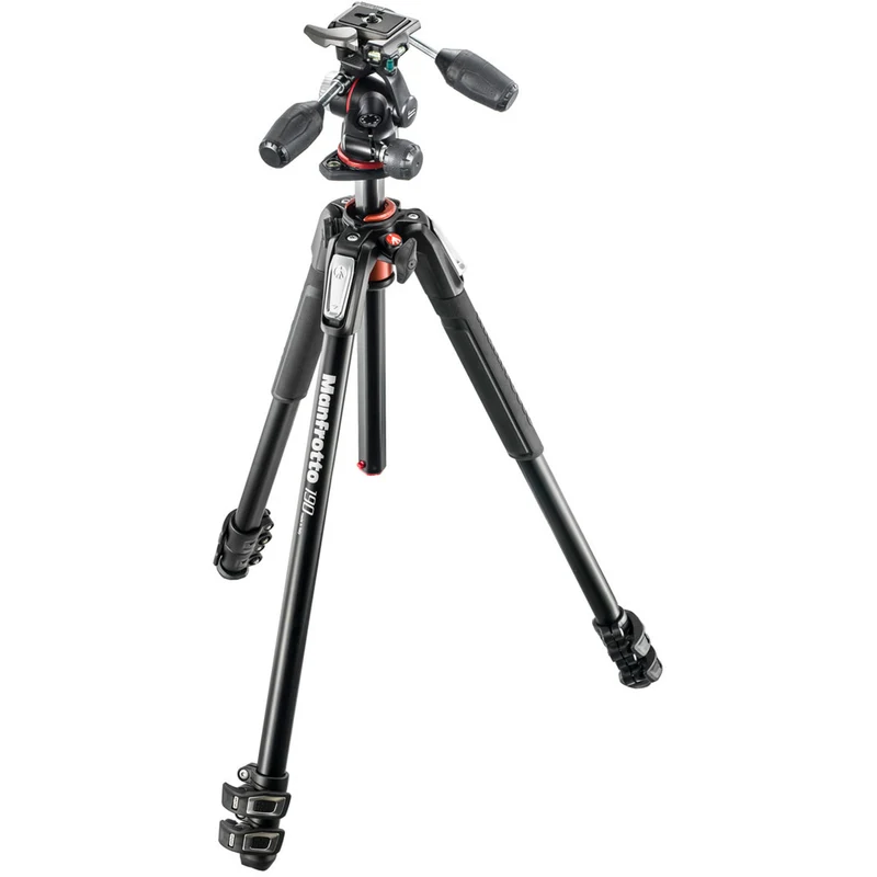 Trépied en Aluminium MT190XPRO3 avec Colonne Horizontale et Tête MH190-3W