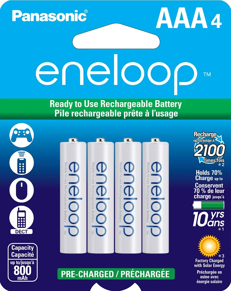 Piles Eneloop Rechargeables AAA (Paquet de 4)