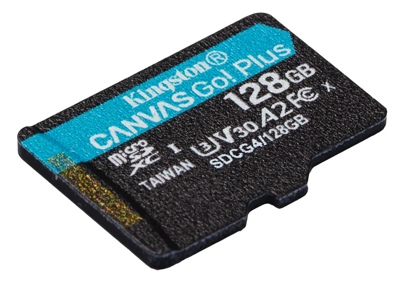 Kingston Technology Carte microSDXC Canvas Go Plus Gen4 200 Mo/s A2 U3 V30 128 Go + adaptateur
