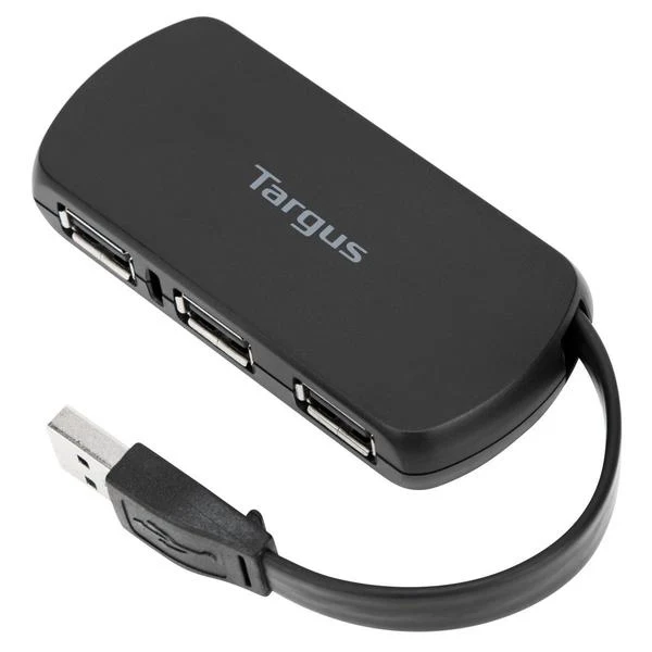 Targus ACH114EU Hub USB 2.0, 4 Ports, 480 Mbit/s, Noir