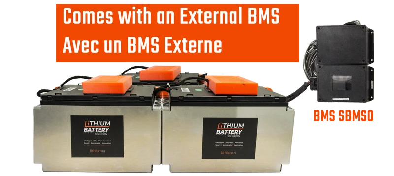 Lithium Battery Solution | 3X LBS 200 (LiFePO4) | Commercial Industrial battery Lithium-ion | with External BMS