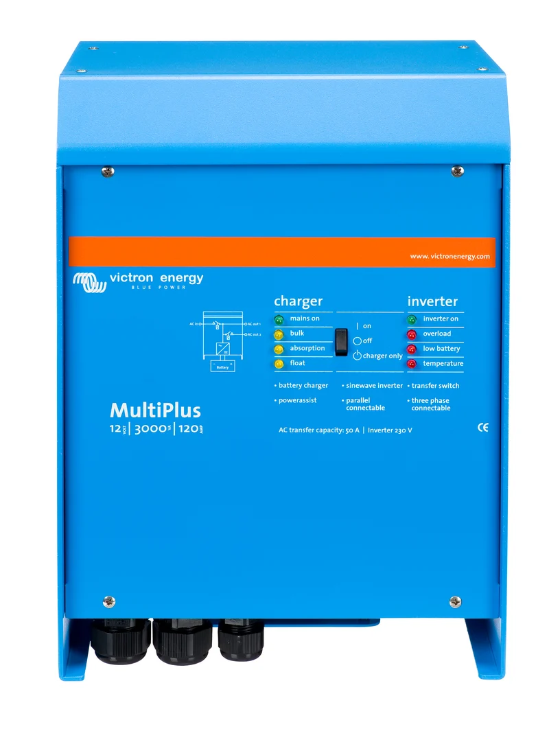 Victron Energy Inverter/Charge MultiPlus 12/3000/120-50 120V VE.Bus | UL 1741 & UL 458 | PMP122301102