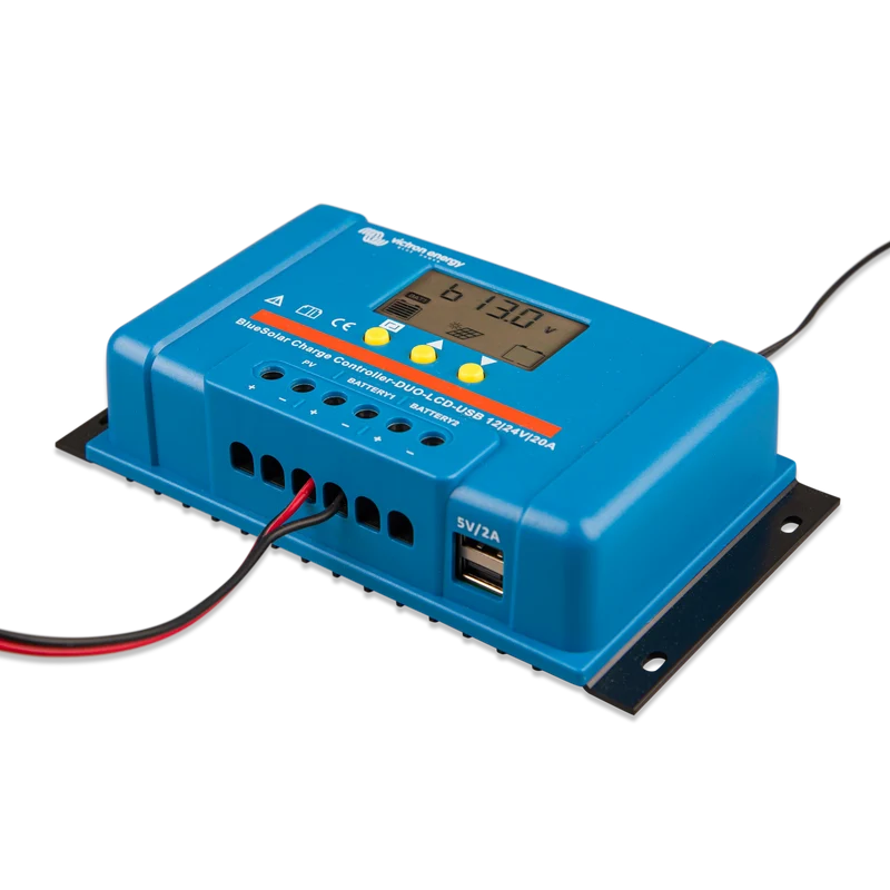 Victron Energy BlueSolar PWM DUO 12/24V-20A with LCD & USB | SCC010020060