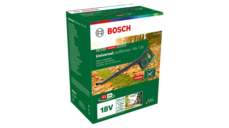 Bosch Souffleur à Feuilles Lithium-Ion, Vitesse d'air jusqu'à 245 km/h, Vert