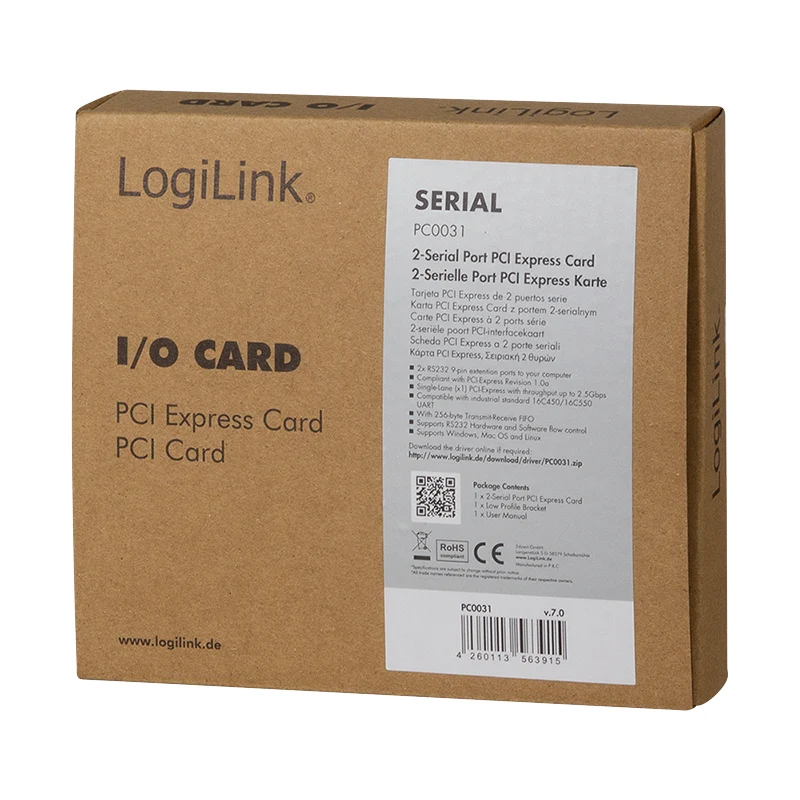 LogiLink PC0031 carte et adaptateur d'interfaces