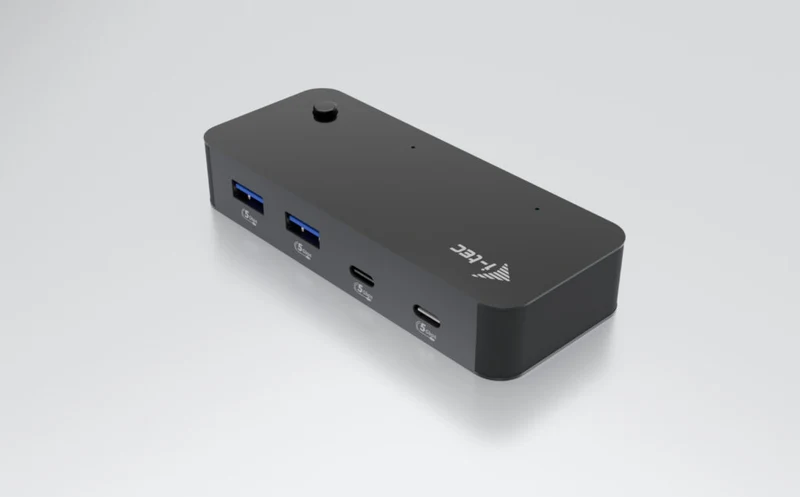i-tec Hub KVM Universel 2x USB-C et 2x USB-A 3.0