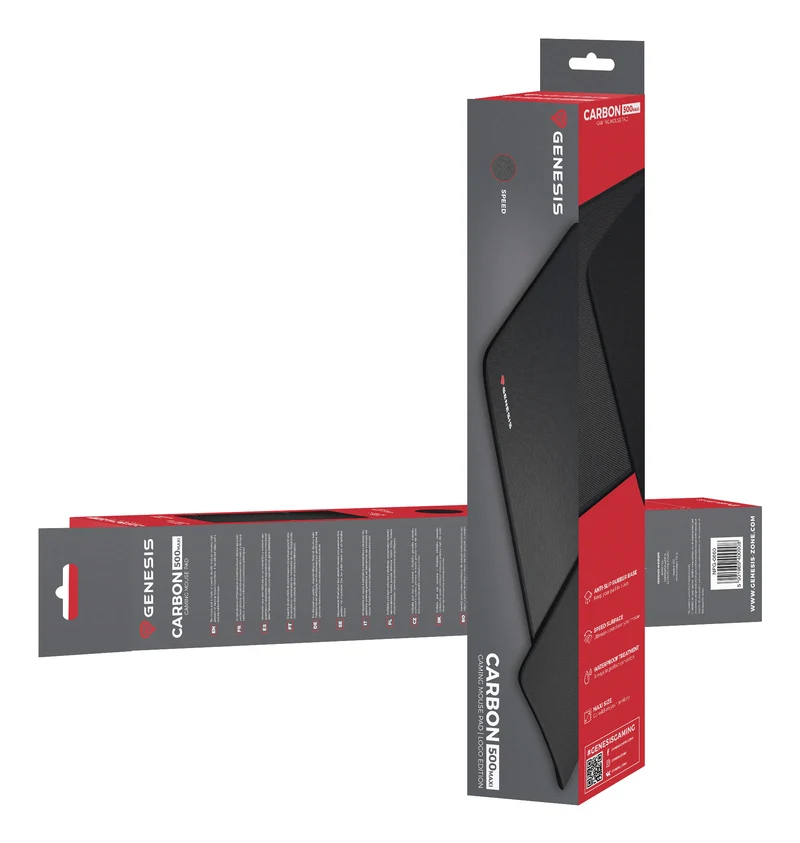 GENESIS Carbon 500 MAXI Tapis de souris de jeu Noir
