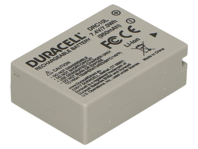 Duracell DRC10L Batterie pour Appareil Photo et Caméscope Li-Ion 950 mAh