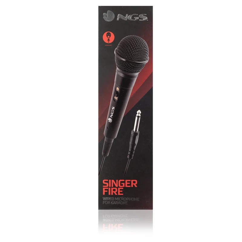 NGS Singer Fire Microphone de Karaoké, Noir