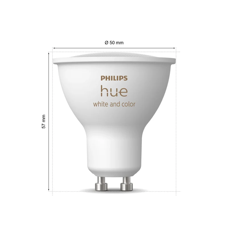Philips Hue White and Color Ambiance Kit de Démarrage, 3 Ampoules GU10, Dimmer Switch et Hue Bridge Pro