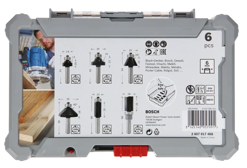 Bosch 2607017468 Jeu d'embouts 6 pièces